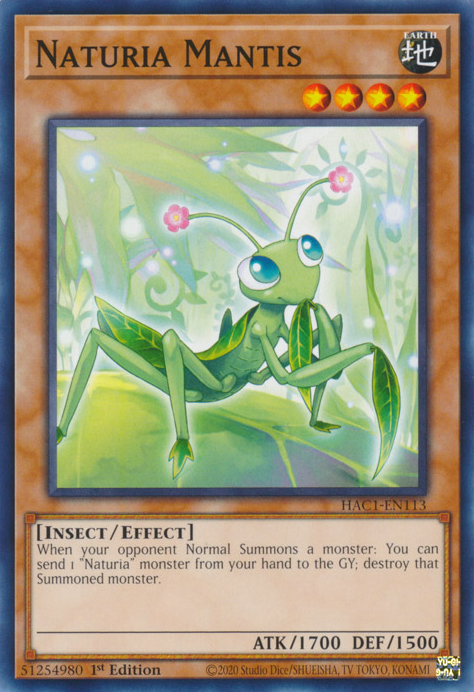 Naturia Mantis [HAC1-EN113] Common | Cracking-Singles
