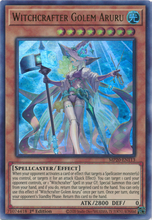 Witchcrafter Golem Aruru [MP20-EN113] Ultra Rare | Cracking-Singles
