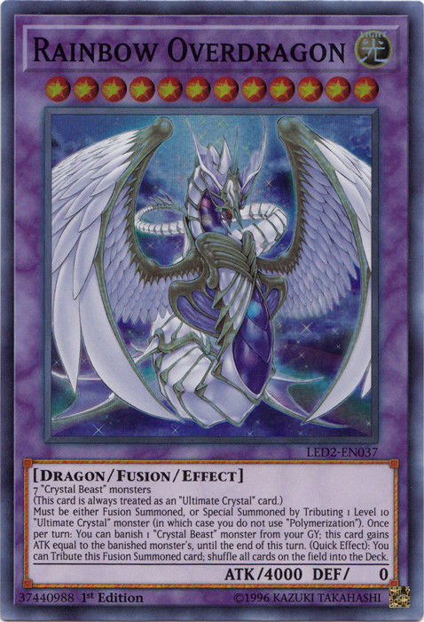 Rainbow Overdragon [LED2-EN037] Super Rare | Cracking-Singles