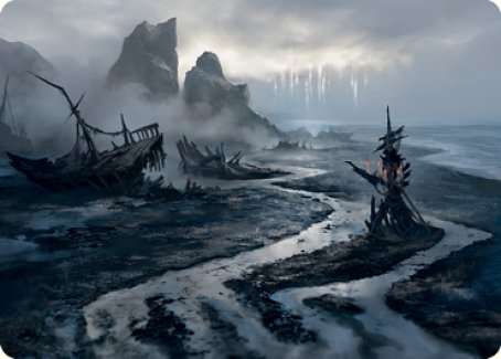 Shipwreck Marsh Art Card [Innistrad: Midnight Hunt Art Series] | Cracking-Singles