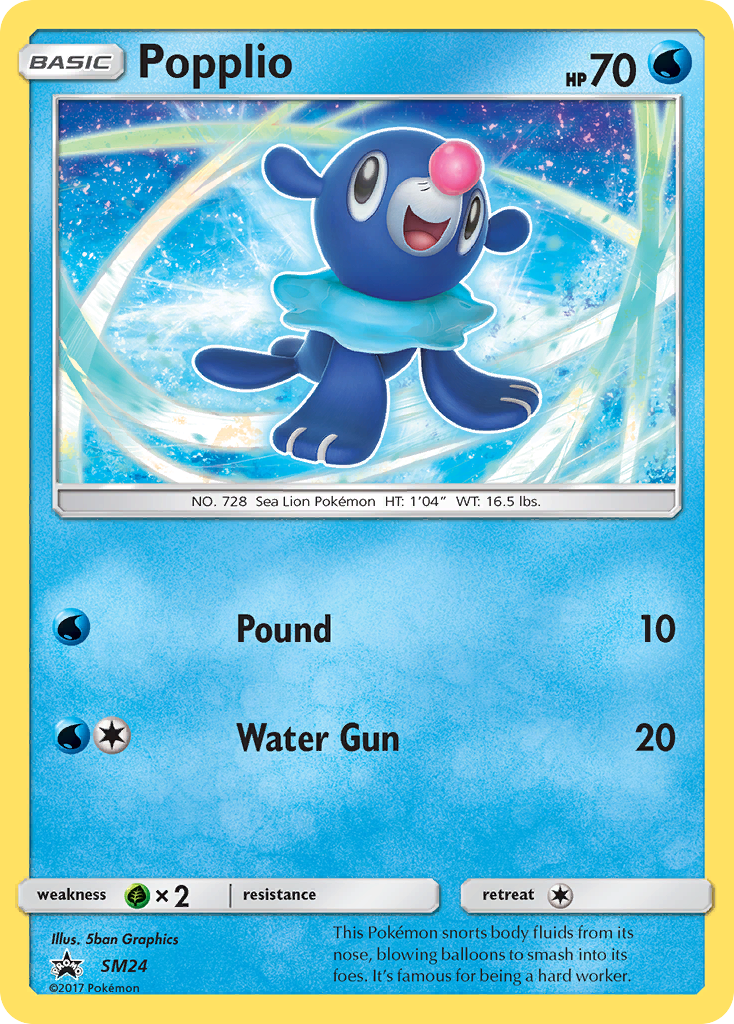 Popplio (SM24) [Sun & Moon: Black Star Promos] | Cracking-Singles
