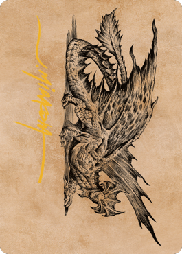 Ancient Brass Dragon Art Card (49) (Gold-Stamped Signature) [Commander Legends: Battle for Baldur's Gate Art Series] | Cracking-Singles