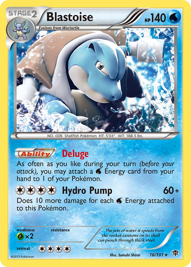 Blastoise (16/101) (Cosmos Holo) (Blister Exclusive) [Black & White: Plasma Blast] | Cracking-Singles