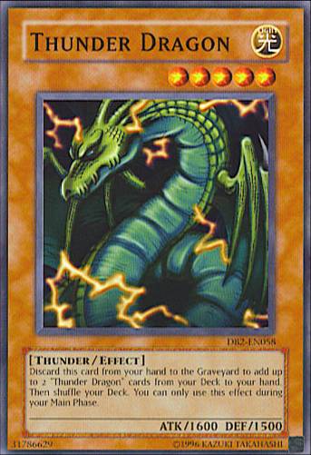 Thunder Dragon [DB2-EN058] Common | Cracking-Singles