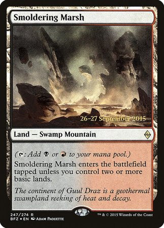 Smoldering Marsh [Battle for Zendikar Prerelease Promos] | Cracking-Singles