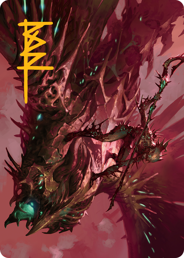 Skyclave Invader Art Card (Gold-Stamped Signature) [March of the Machine Art Series] | Cracking-Singles