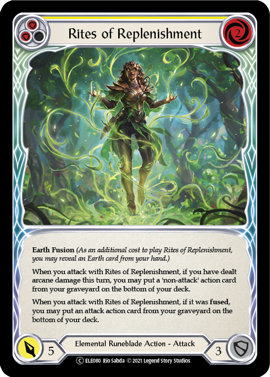 Rites of Replenishment (Yellow) [U-ELE080] Unlimited Rainbow Foil | Cracking-Singles