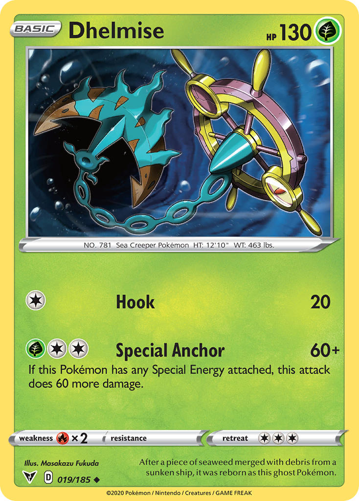 Dhelmise (019/185) [Sword & Shield: Vivid Voltage] | Cracking-Singles