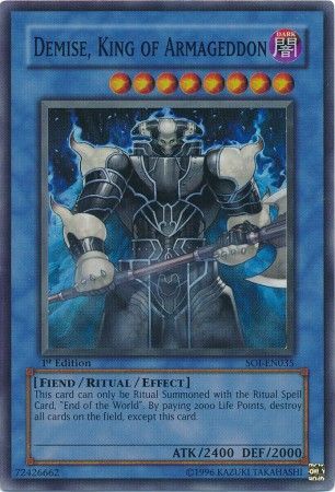 Demise, King of Armageddon [SOI-EN035] Super Rare | Cracking-Singles
