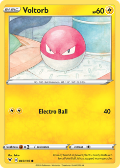 Voltorb (045/185) [Sword & Shield: Vivid Voltage] | Cracking-Singles
