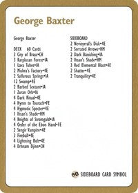 1996 George Baxter Decklist Card [World Championship Decks] | Cracking-Singles