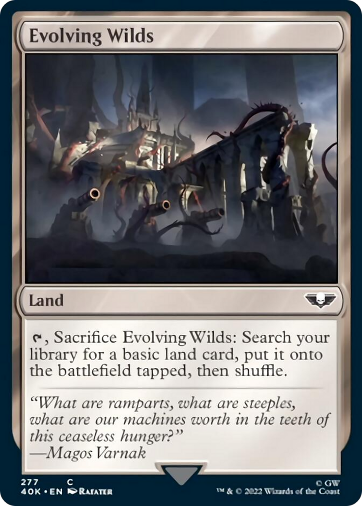 Evolving Wilds (Surge Foil) [Universes Beyond: Warhammer 40,000] | Cracking-Singles