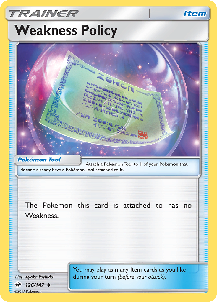 Weakness Policy (126/147) [Sun & Moon: Burning Shadows] | Cracking-Singles