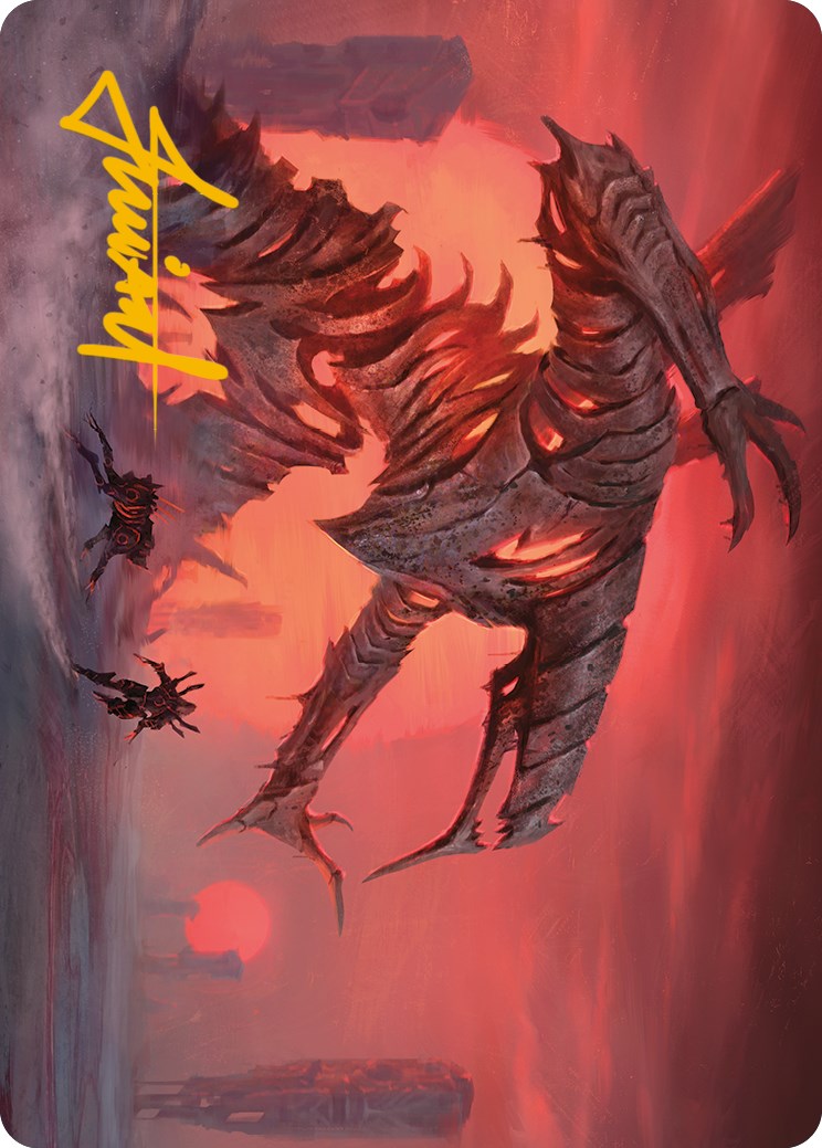 Red Sun's Zenith Art Card (Gold-Stamped Signature) [Phyrexia: All Will Be One Art Series] | Cracking-Singles