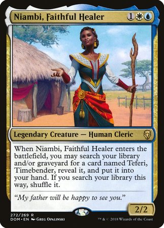 Niambi, Faithful Healer [Dominaria] | Cracking-Singles