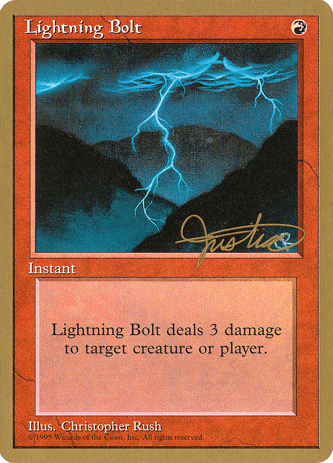 Lightning Bolt (Mark Justice) [Pro Tour Collector Set] | Cracking-Singles