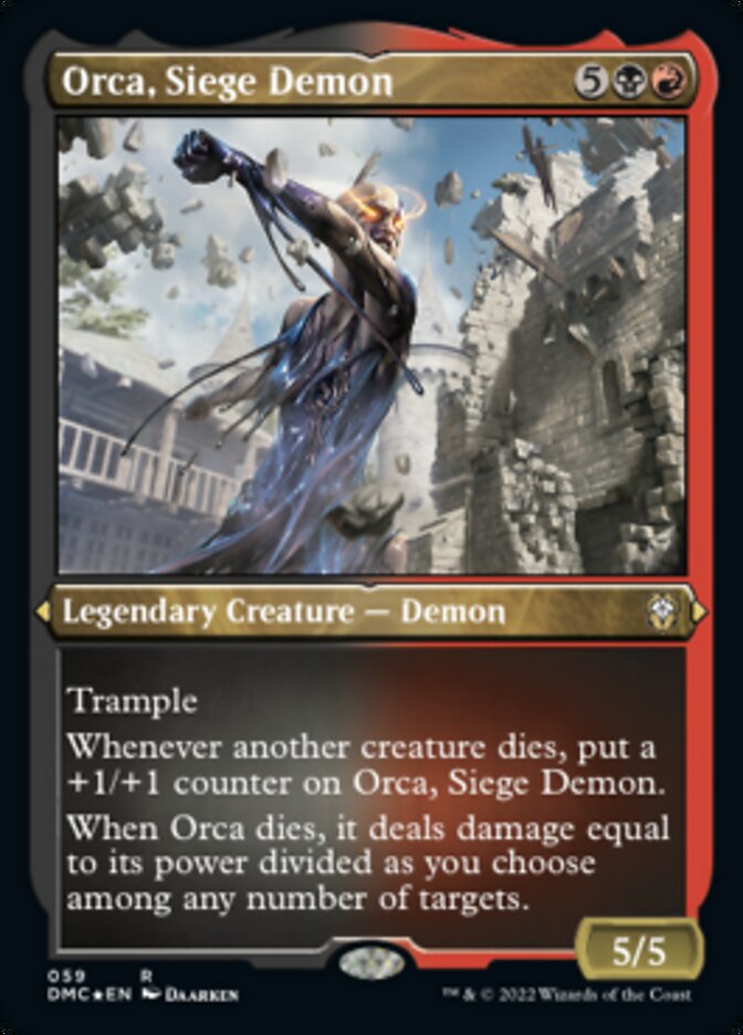 Orca, Siege Demon (Foil Etched) [Dominaria United Commander] | Cracking-Singles