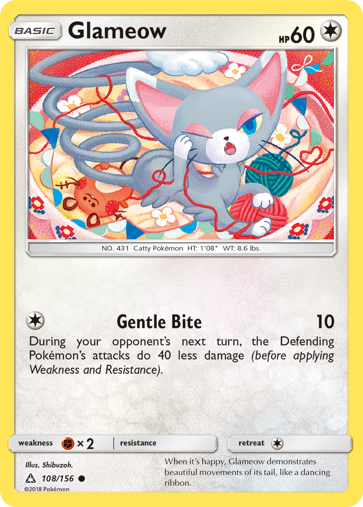 Glameow (108/156) [Sun & Moon: Ultra Prism] | Cracking-Singles