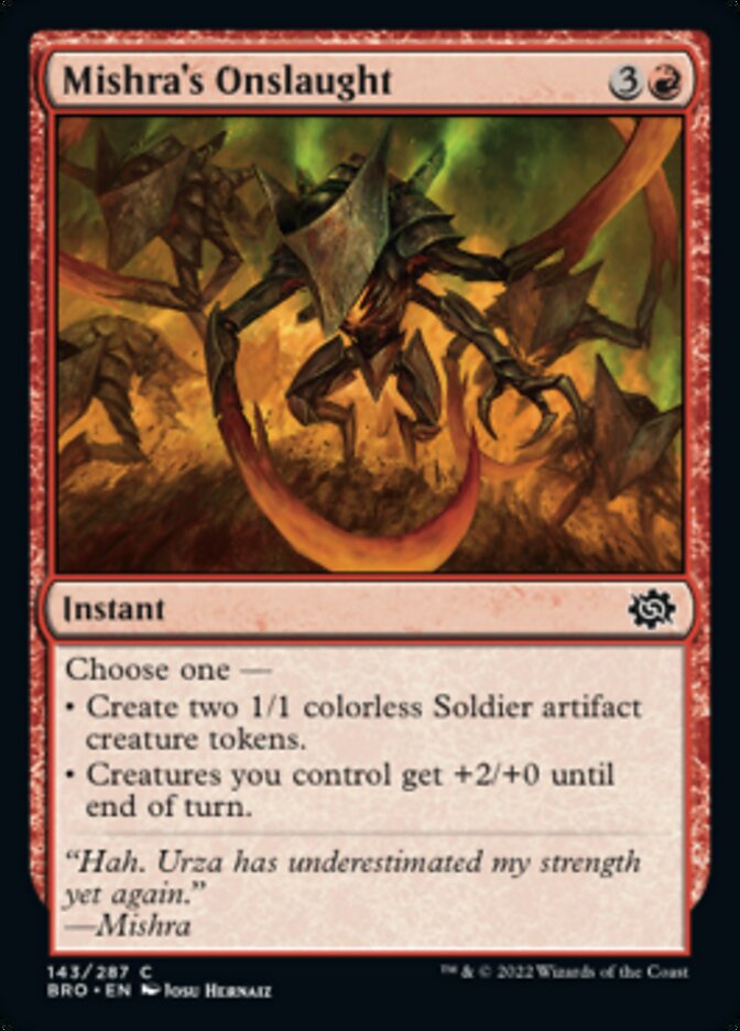 Mishra's Onslaught [The Brothers' War] | Cracking-Singles