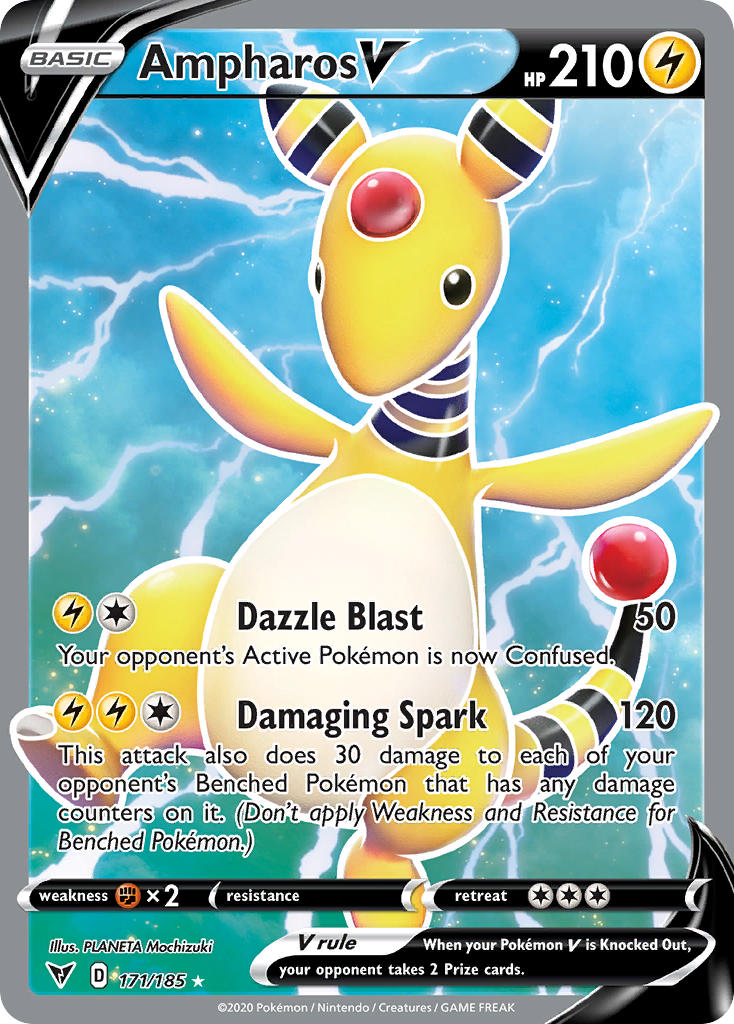 Ampharos V (171/185) [Sword & Shield: Vivid Voltage] | Cracking-Singles
