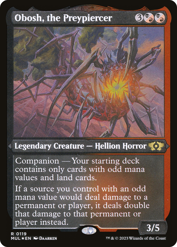 Obosh, the Preypiercer (Foil Etched) [Multiverse Legends] | Cracking-Singles