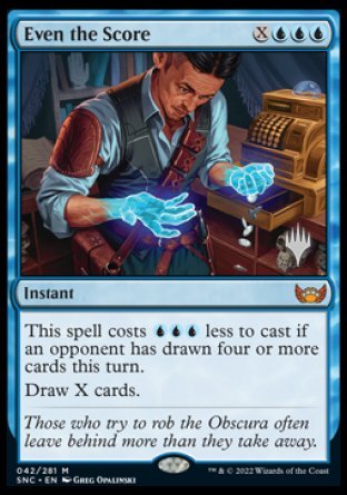 Even the Score (Promo Pack) [Streets of New Capenna Promos] | Cracking-Singles