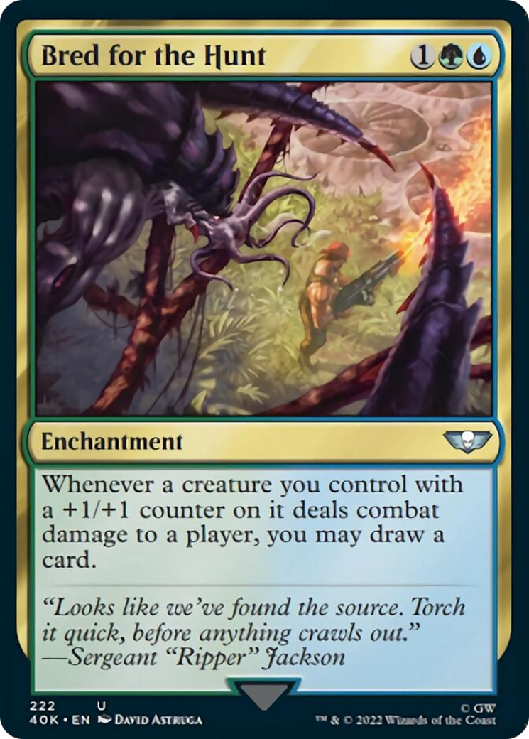 Bred for the Hunt (Surge Foil) [Universes Beyond: Warhammer 40,000] | Cracking-Singles