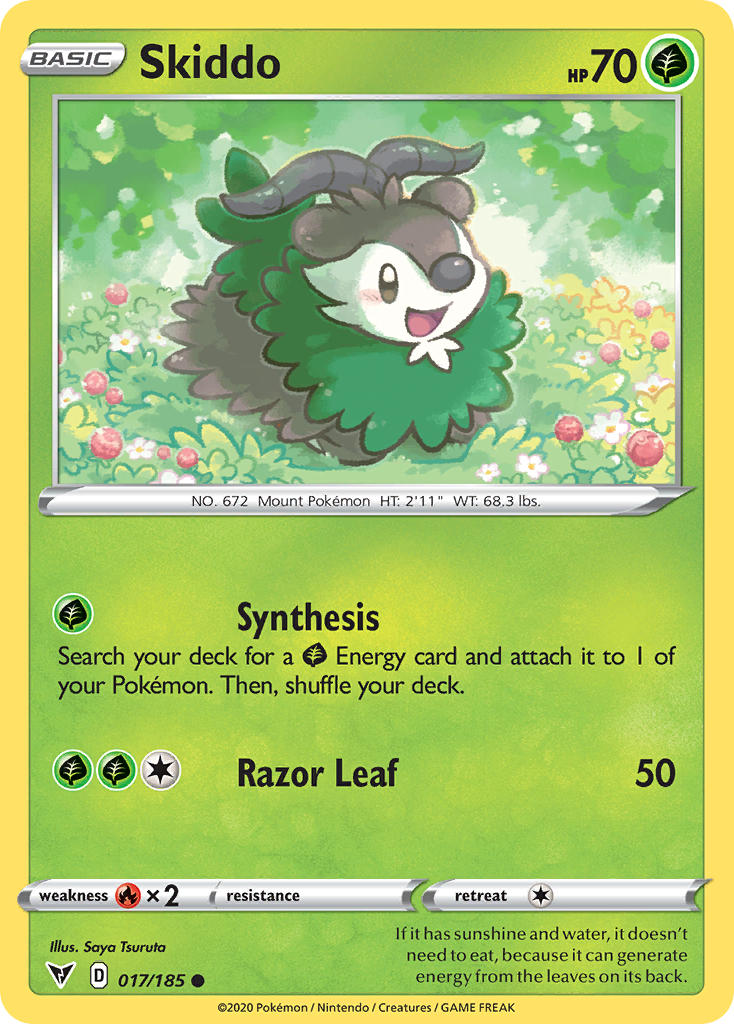 Skiddo (017/185) [Sword & Shield: Vivid Voltage] | Cracking-Singles