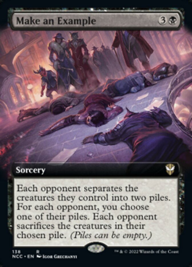 Make an Example (Extended Art) [Streets of New Capenna Commander] | Cracking-Singles