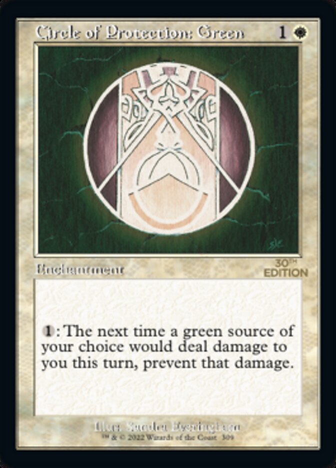 Circle of Protection: Green (Retro) [30th Anniversary Edition] | Cracking-Singles