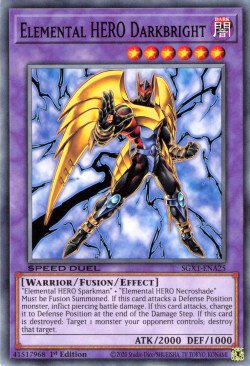 Elemental HERO Darkbright [SGX1-ENA25] Common | Cracking-Singles