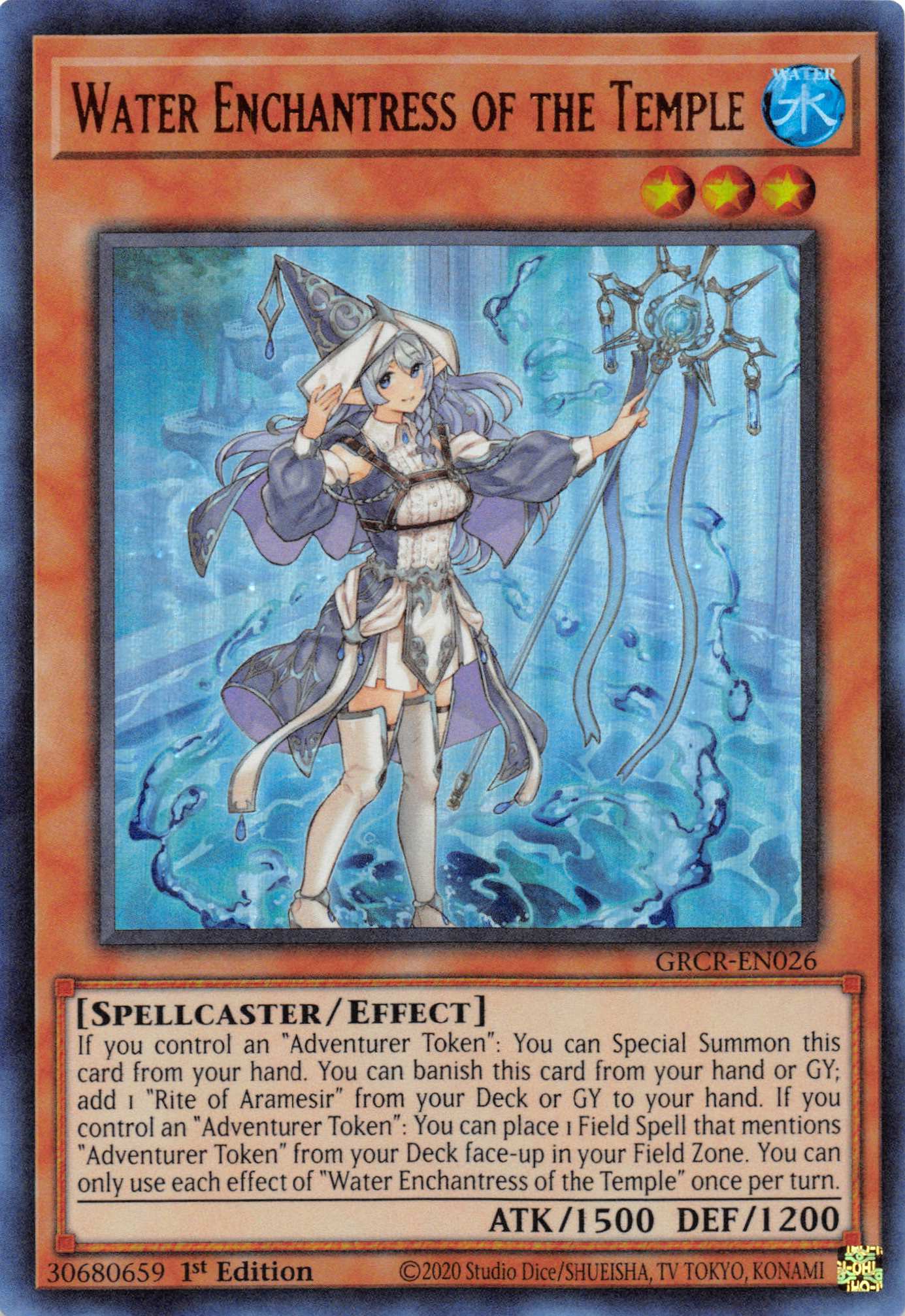 Water Enchantress of the Temple [GRCR-EN026] Ultra Rare | Cracking-Singles