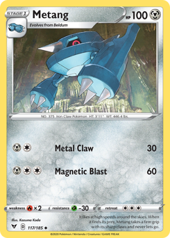 Metang (117/185) [Sword & Shield: Vivid Voltage] | Cracking-Singles