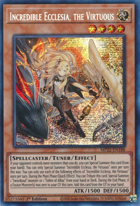Incredible Ecclesia, the Virtuous [MP22-EN188] Prismatic Secret Rare | Cracking-Singles