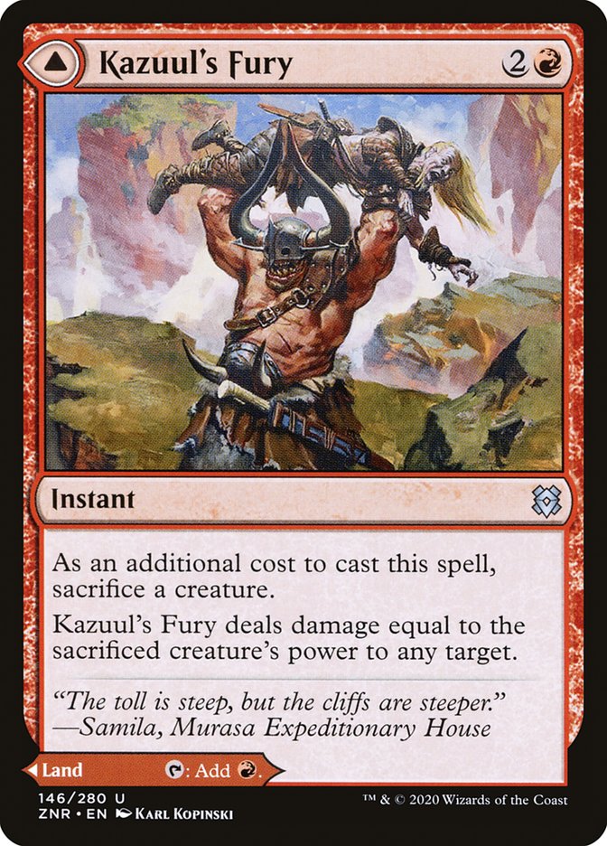 Kazuul's Fury // Kazuul's Cliffs [Zendikar Rising] | Cracking-Singles