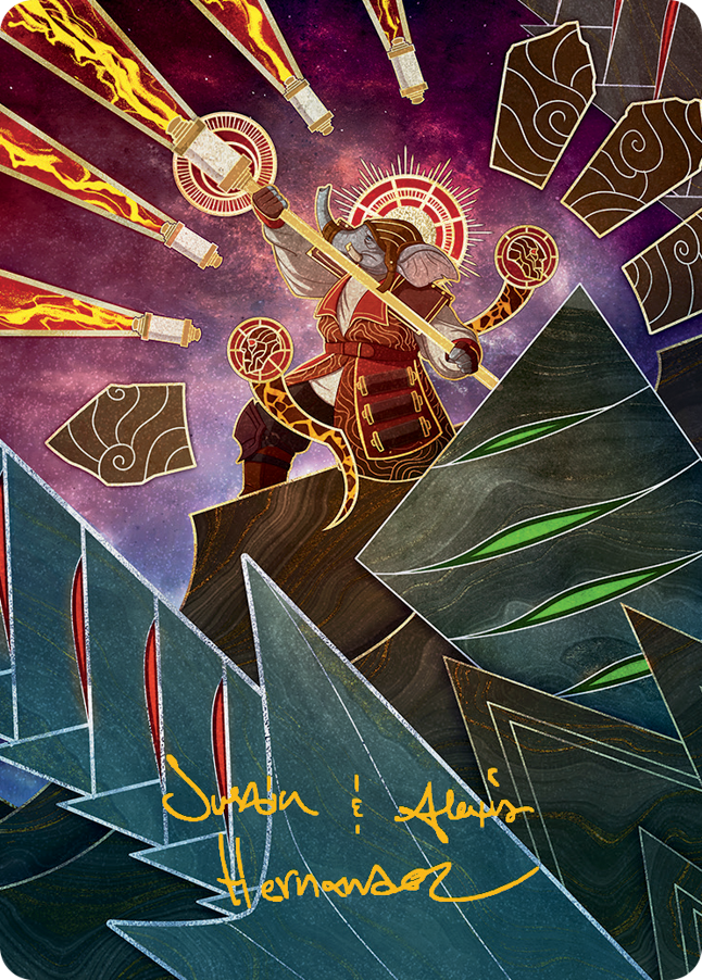 Quintorius, Loremaster Art Card (63) (Gold-Stamped Signature) [March of the Machine Art Series] | Cracking-Singles