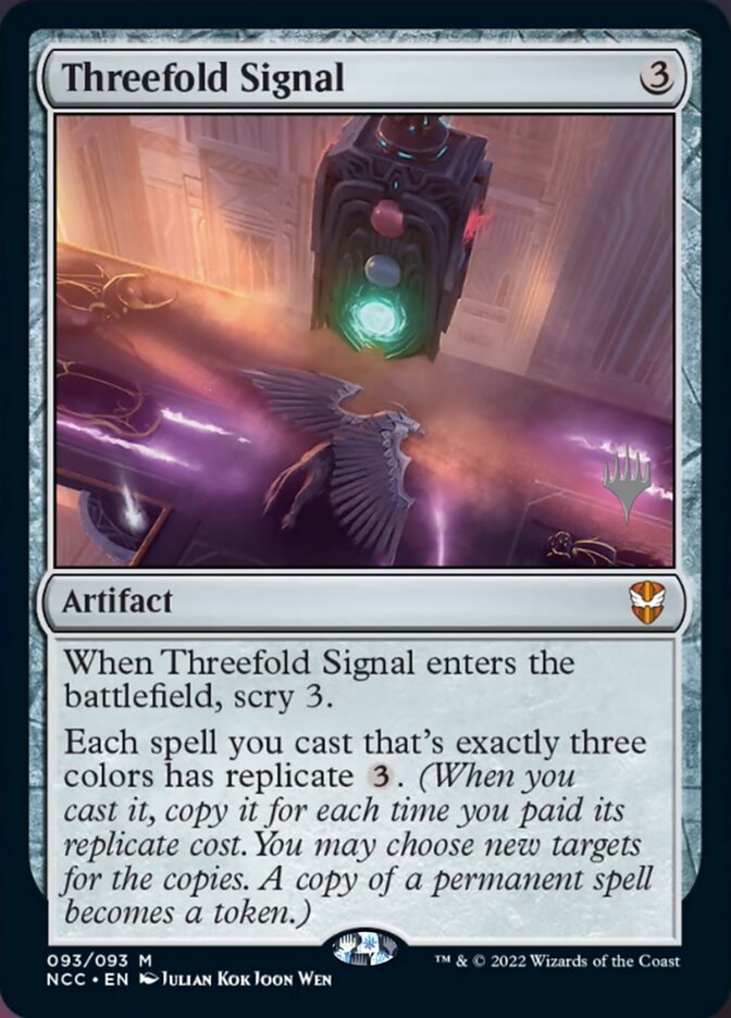 Threefold Signal (Promo Pack) [Streets of New Capenna Commander Promos] | Cracking-Singles