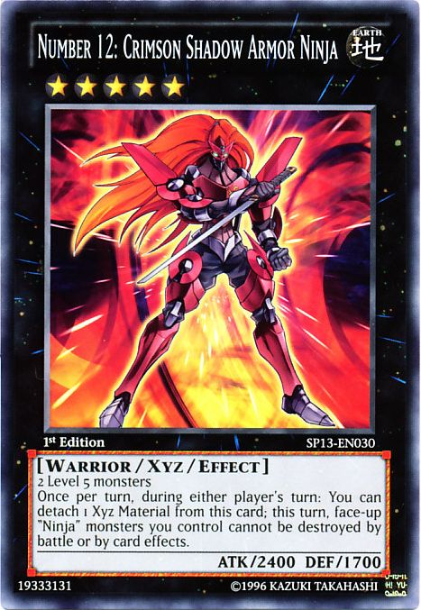 Number 12: Crimson Shadow Armor Ninja [SP13-EN030] Common | Cracking-Singles