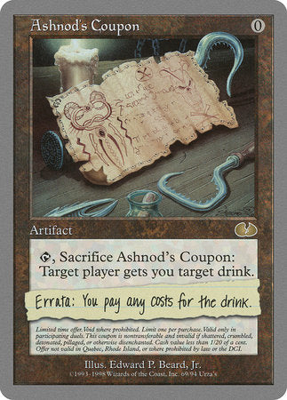 Ashnod's Coupon [Unglued] | Cracking-Singles
