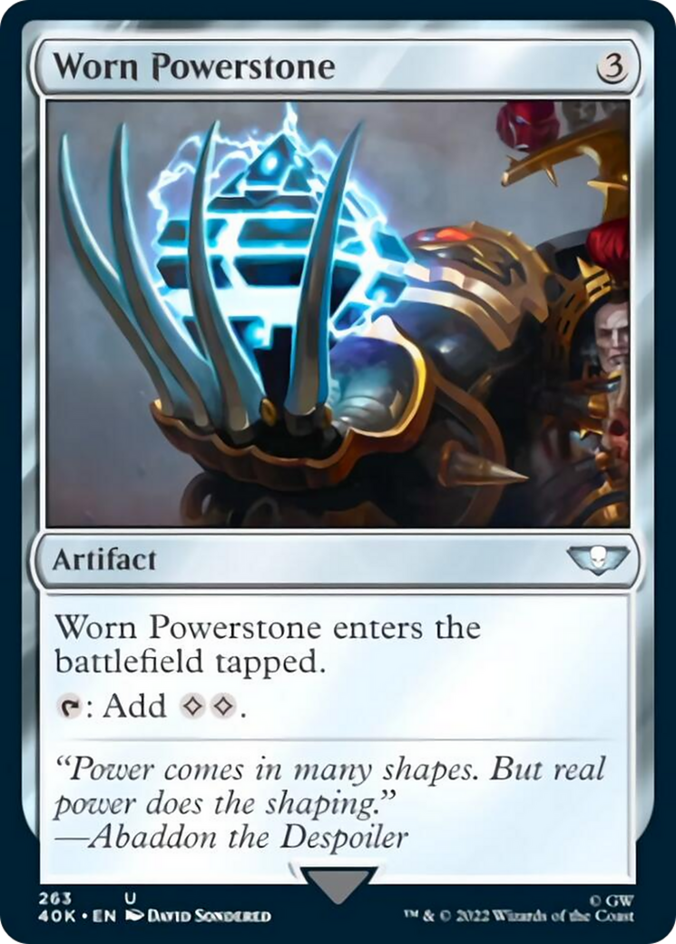 Worn Powerstone (Surge Foil) [Universes Beyond: Warhammer 40,000] | Cracking-Singles
