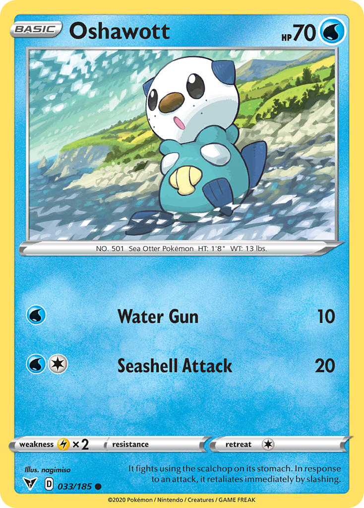 Oshawott (033/185) [Sword & Shield: Vivid Voltage] | Cracking-Singles
