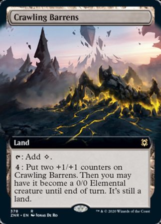 Crawling Barrens (Extended Art) [Zendikar Rising] | Cracking-Singles