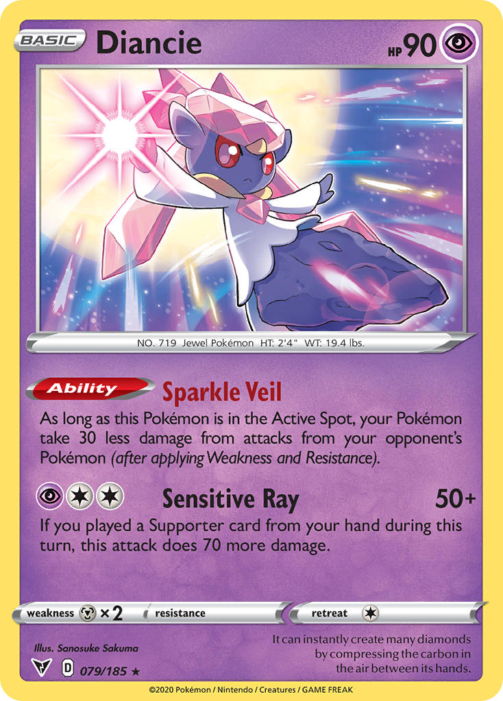 Diancie (079/185) [Sword & Shield: Vivid Voltage] | Cracking-Singles