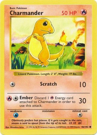 Charmander (46/102) [Base Set Shadowless Unlimited] | Cracking-Singles