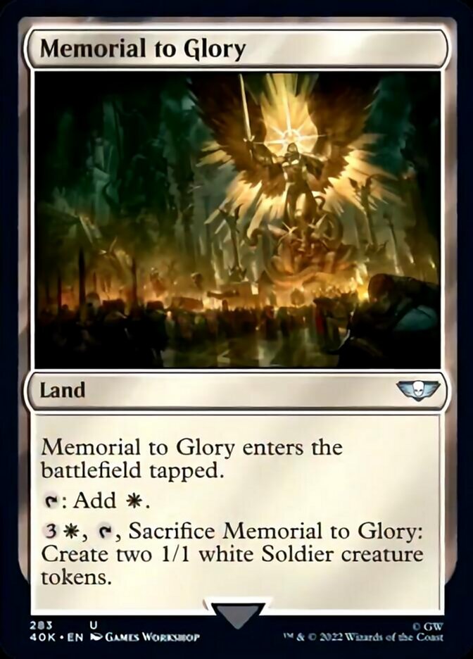 Memorial to Glory (Surge Foil) [Universes Beyond: Warhammer 40,000] | Cracking-Singles