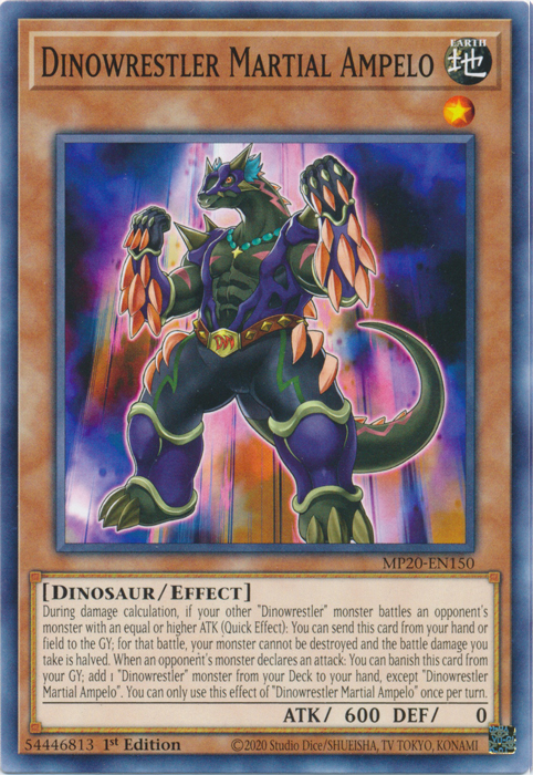 Dinowrestler Martial Ampelo [MP20-EN150] Common | Cracking-Singles