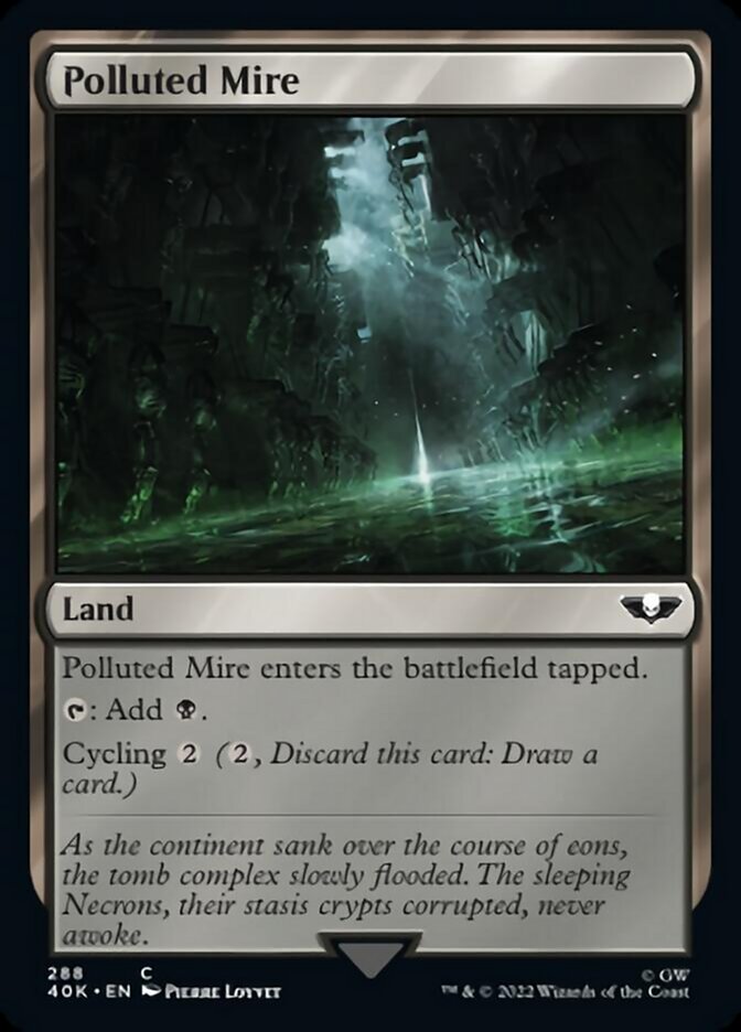 Polluted Mire (Surge Foil) [Universes Beyond: Warhammer 40,000] | Cracking-Singles