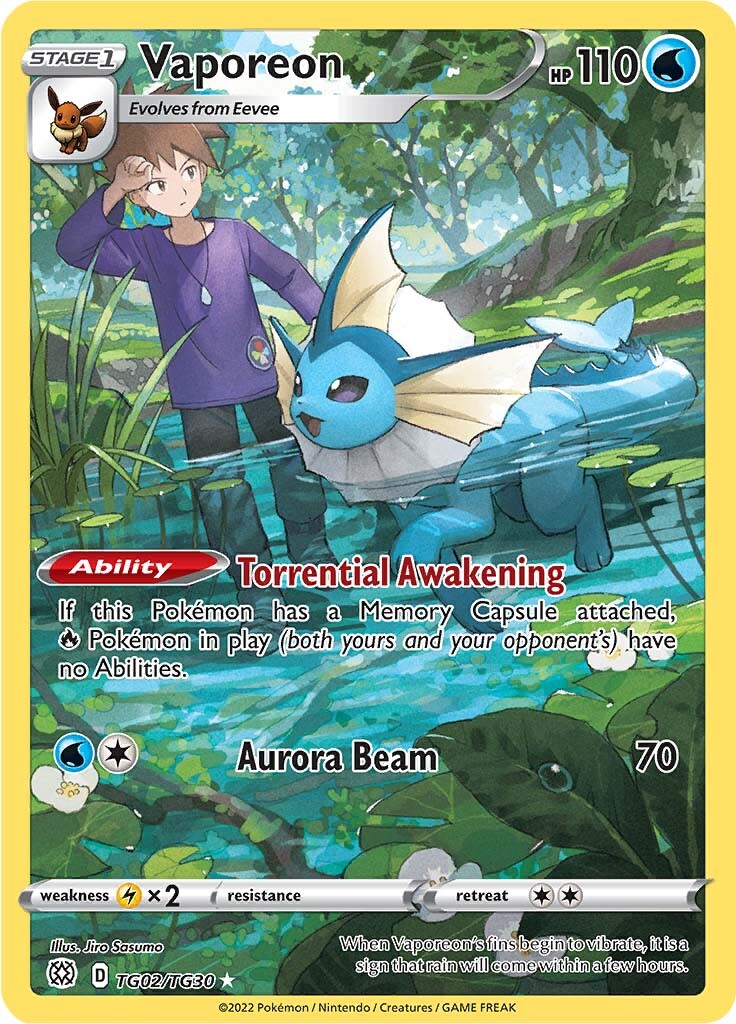 Vaporeon (TG02/TG30) [Sword & Shield: Brilliant Stars] | Cracking-Singles