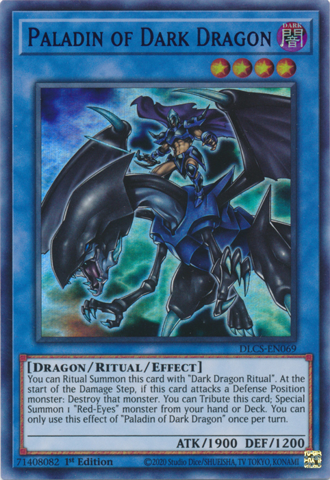 Paladin of Dark Dragon (Blue) [DLCS-EN069] Ultra Rare | Cracking-Singles