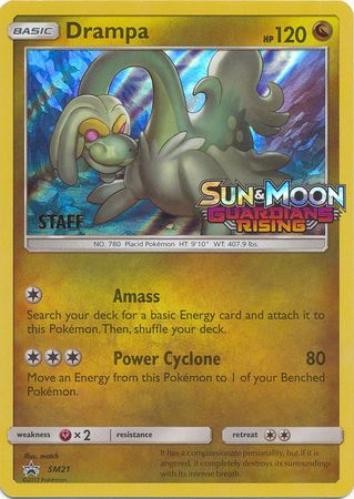 Drampa (SM21) (Staff Prerelease Promo) [Sun & Moon: Black Star Promos] | Cracking-Singles